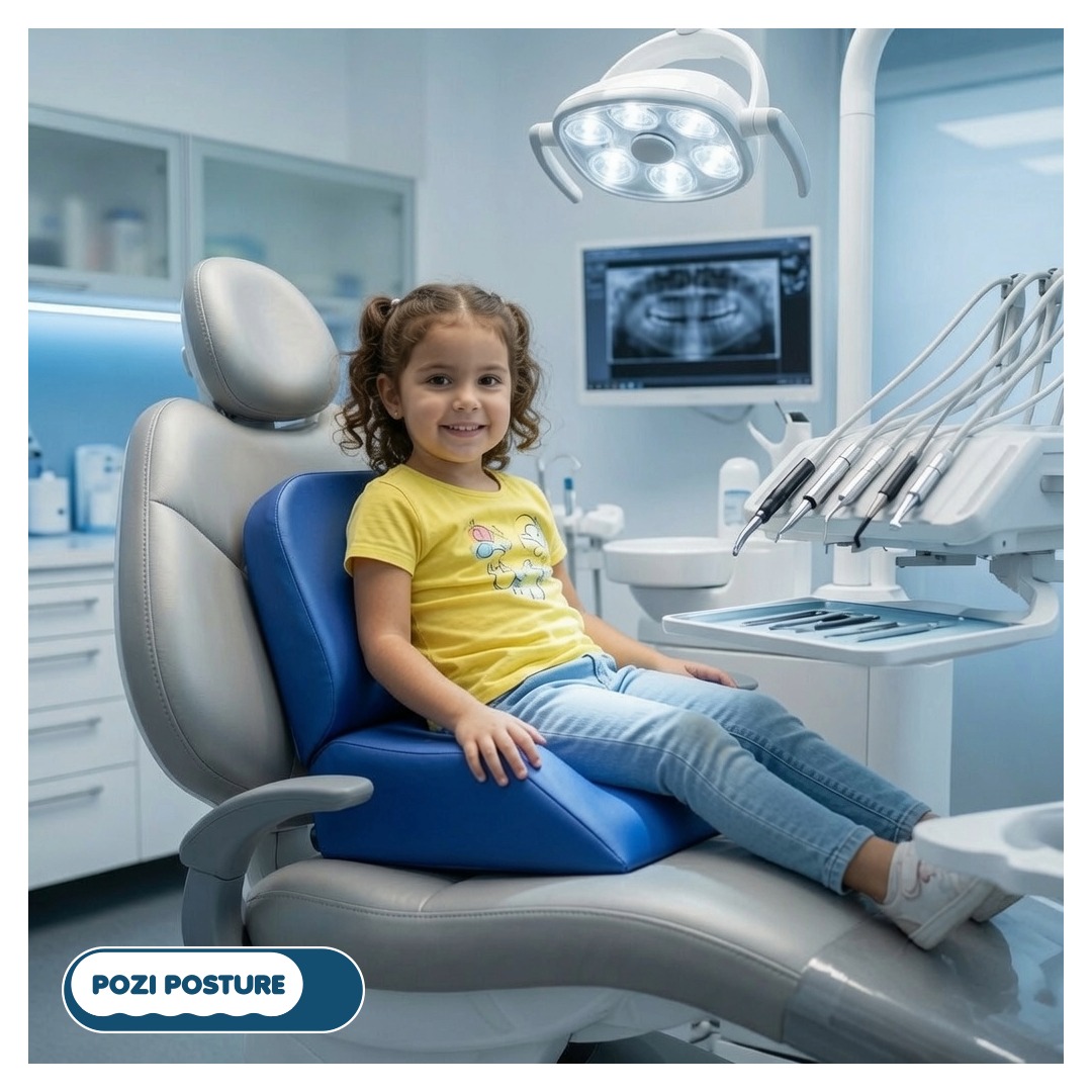 Pozi Posture Child Booster Seat improves clinician ergonomics