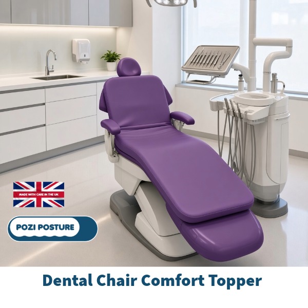 Pozi Posture Wipe Clean Memory Foam Long Chair Pad. / Comfort Topper