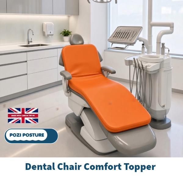 Pozi Posture Wipe Clean Memory Foam Long Chair Pad. / Comfort Topper