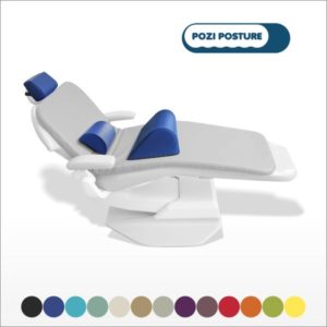 Pozi Posture Dental Chair Comfort Bundle with Head, Back and Knee rest for improved patient comfort with 13 colour options.
