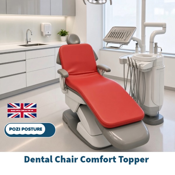 Pozi Posture Wipe Clean Memory Foam Long Chair Pad. / Comfort Topper
